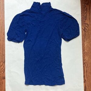 GAP Royal Blue Short Sleeve Puff Shoulder Tee